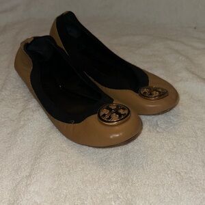 Tory Burch Tan Ballet Flats Size 9